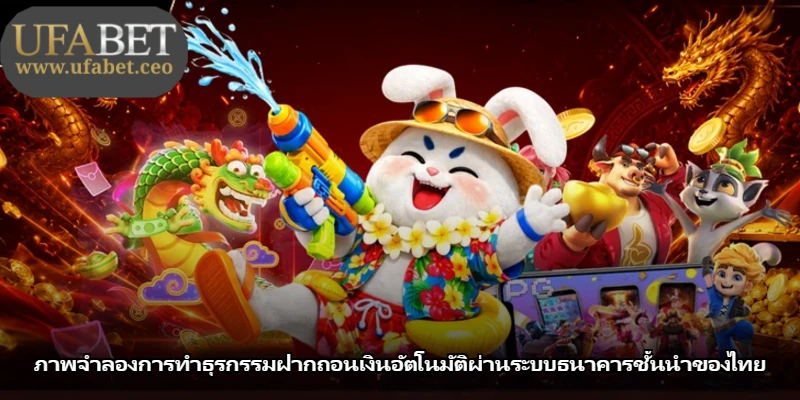 ภาพจำลองการทำธุรกรรมฝากถอนเงินอัตโนมัติผ่านระบบธนาคารชั้นนำของไทย