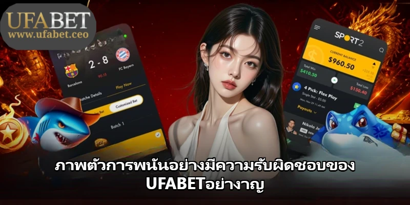 ภาพตัวการพนันอย่างมีความรับผิดชอบของ UFABETอย่างาญ