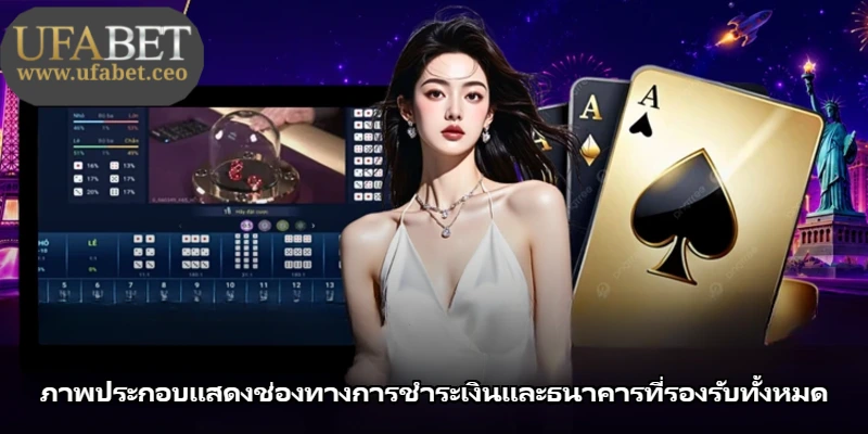 ภาพประกอบแสดงช่องทางการชำระเงินและธนาคารที่รองรับทั้งหมด