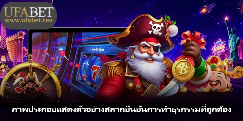 ภาพประกอบแสดงตัวอย่างสลากยืนยันการทำธุรกรรมที่ถูกต้อง