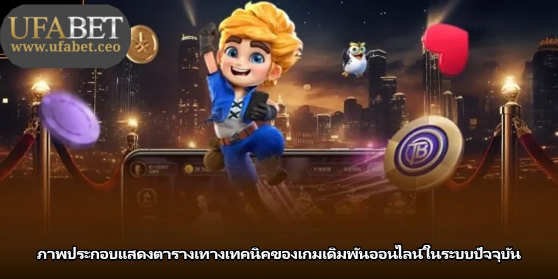 ภาพประกอบแสดงตารางเทางเทคนิคของเกมเดิมพันออนไลน์ในระบบปัจจุบัน