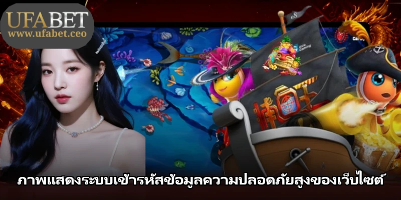 ภาพแสดงระบบเข้ารหัสข้อมูลความปลอดภัยสูงของเว็บไซต์